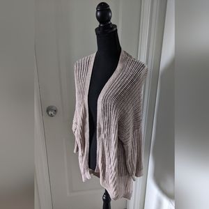 Express open weave tan cardigan, size small